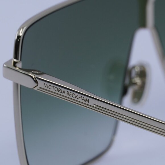 Victoria Beckham VB238S 700 Sunglasses Gold Shield Frame, Khaki Lenses - Picture 6 of 10